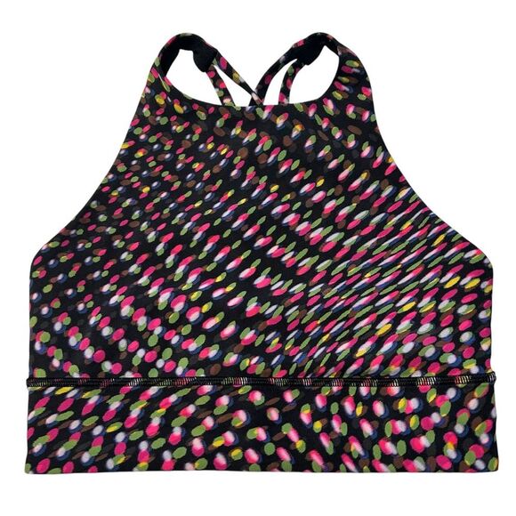 Lululemon Women’s 6 High Rise Energy‎ Bra SeaWheeze Special Edition Pink Green - Picture 2 of 8